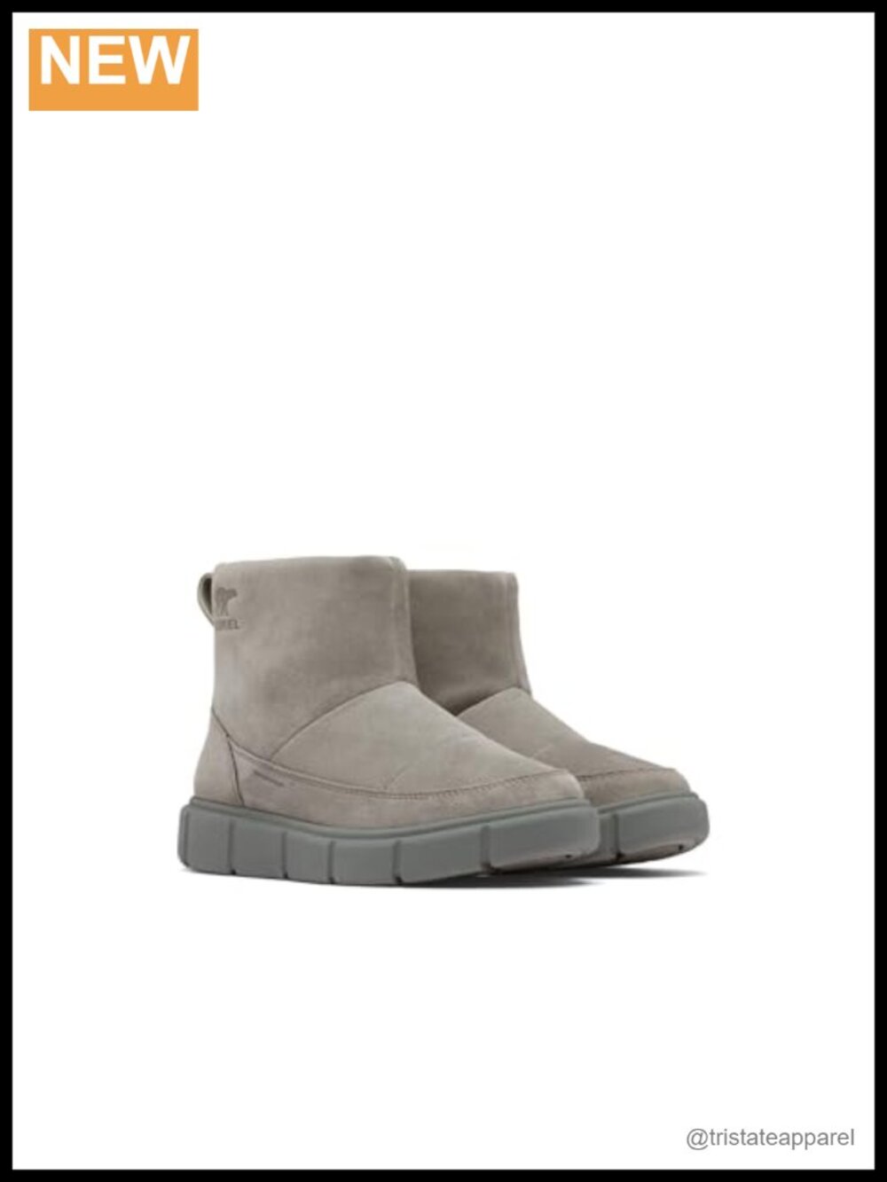 Waterproof Suede Slip-On Ankle Boot with Faux Shearling